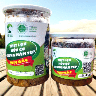 Thịt lợn hữu cơ chưng mắm tép Việt Bắc
